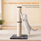 PawHut Cat Scratching Post, 80cm Tall Cat Scratch Post with Sisal Rope, Plush Base, Lightweight Claw Scratcher