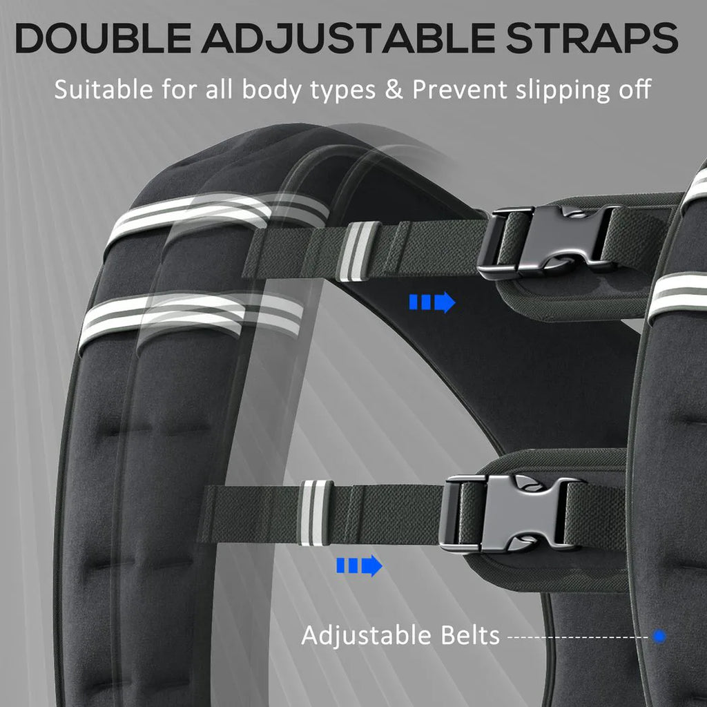8KG Weighted Vest, Running Weight Vest with Adjustable Strap, Convenient Pocket and Reflective Strips for Men and Women