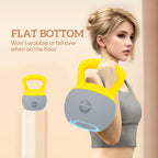 SPORTNOW 12KG Soft Kettlebell, Kettlebell with Non-Slip Handle for Home Gym, Weight Lifting, Strength Training, Yellow/Grey