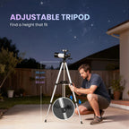 Outsunny Astronomy Telescope for Adults and Beginners with 70 mm Aperture, Carry Bag, White