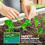 Outsunny Set of Two 150 x 60cm Steel Planters - Green