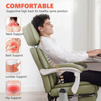 High Back Vibration Massage Office Chair Heated Reclining Computer Chair w/ Adjustable Height, Swivel Wheels, Lime Green