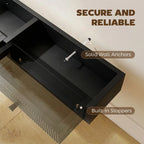 Shelf Wall-Mounted Storage Shelf Shelving Unit MDF 93 x 15 x 10 cm Entryway Kitchen Living Room, Black