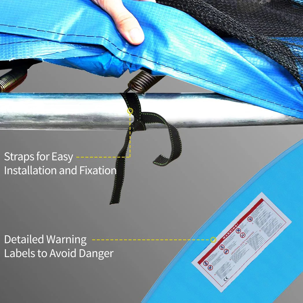12ft Trampoline Accessories Safety Pad F366cm Replacement Surround Padding Thick Foam Pads Light Blue