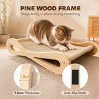 PawHut 2 in 1 Sisal Cat Scratcher Bed Cat Scratching Board and Lounger 60 x 35 x 13 cm Cream White