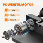 SPORTNOW Under Desk Elliptical Machine with Manual & Auto Modes, 12 Adjustable Speed, Remote Control & LED Monitor for Home
