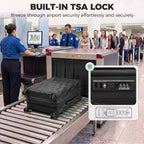 2-Piece Luggage Set, ABS Hard Shell Carry On Suitcase Set with TSA Lock, Spinner Wheels, 12/20 inch, Black