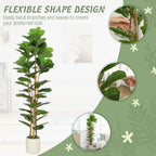 180cm Artificial Fiddle Leaf Fig Tree - Green