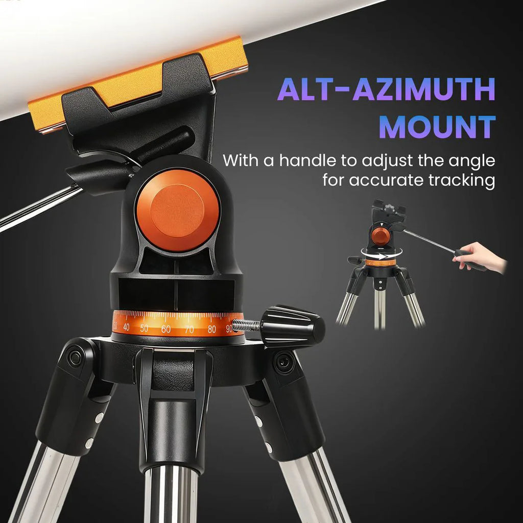 Outsunny Astronomy Telescope for Adults and Beginners with 80 mm Aperture, Carry Bag, White