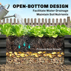 Outsunny Set of 2 Raised Beds for Garden, Galvanised Outdoor Planters for Herbs Vegetables, Use for Patio Balcony, Grey