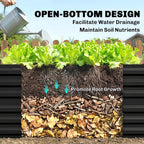 Outsunny Raised Beds for Garden, Galvanised Steel Outdoor Planters with Multi-reinforced Rods, 180 x 90 x 59 cm, Black