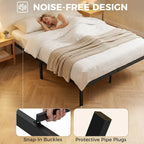 5ft King Bed Frame with Underbed Storage, Metal Platform Bed Frame with Steel Slat Support, No Box Spring Needed