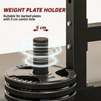 SPORTNOW Adjustable Squat Rack with Plate Holders, 300 kg Load