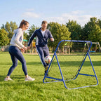 Adjustable Rebounder Net Kickback Target Goal for Teens Adults Training, Blue