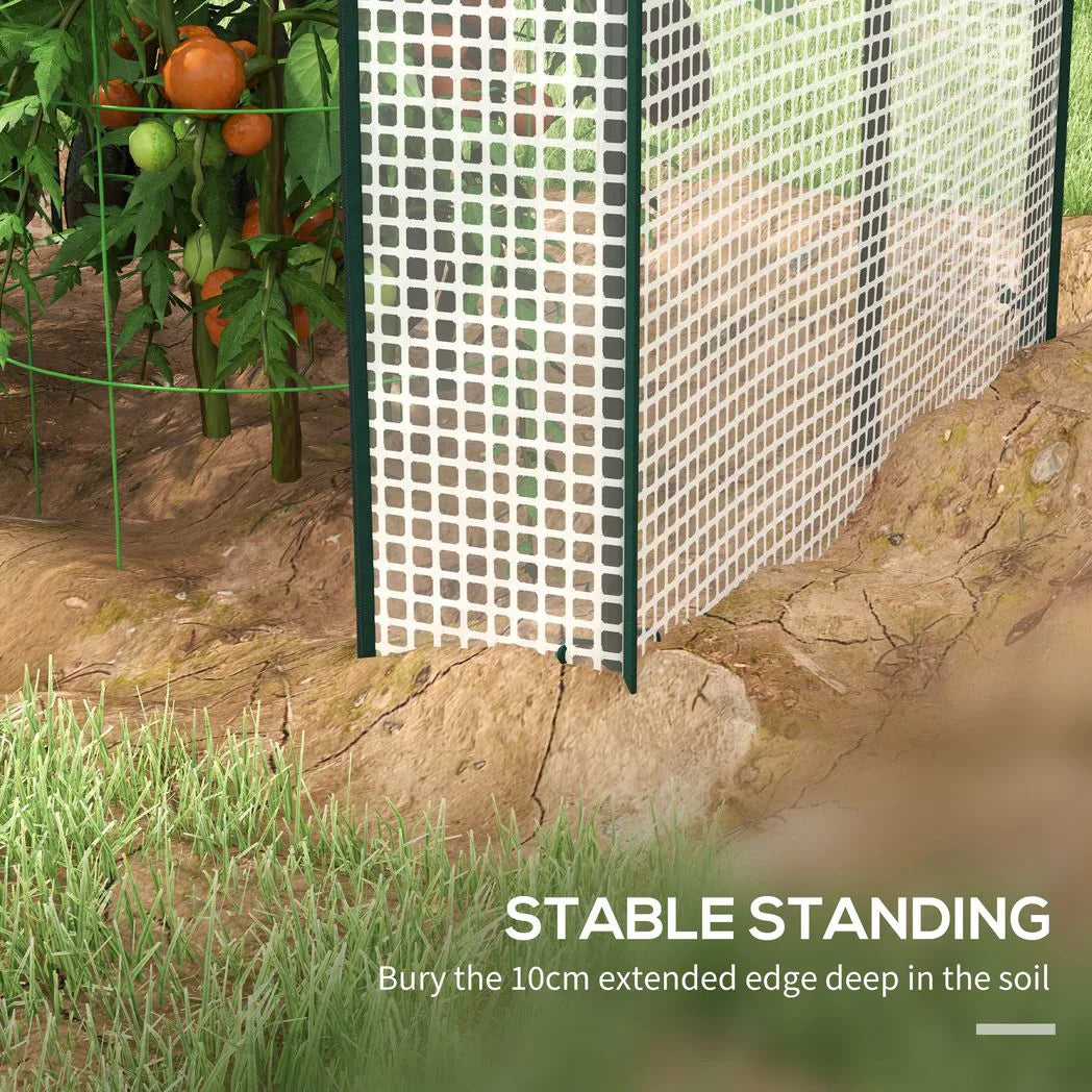 Outsunny Green House, Mini Greenhouse with 2 Roll-up Doors, Vent Holes and Reinforced Cover, 100 x 80 x 150cm