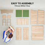 Outsunny 140 x 75 Fir Wood Garden Shed, with Asphalt Roof - Natural