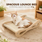 PawHut 2 in 1 Sisal Cat Scratcher Bed Cat Scratching Board and Lounger 60 x 35 x 13 cm Cream White
