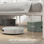 Canopy Bed Frame King Size, Metal Platform Bed Frame with Headboard and Footboard, Underbed Storage, White