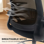 Painting Chair, Mesh Computer Desk Chair with Flip-up Armrests, Black