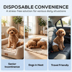 PawHut Dog Diapers Super Absorbent Leak-Proof Dog Nappies for Male Dogs Size S 30-48 cm Waist