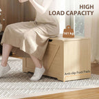 100L Home Storage Box, with Safety Hinge - Nature Wood Finish