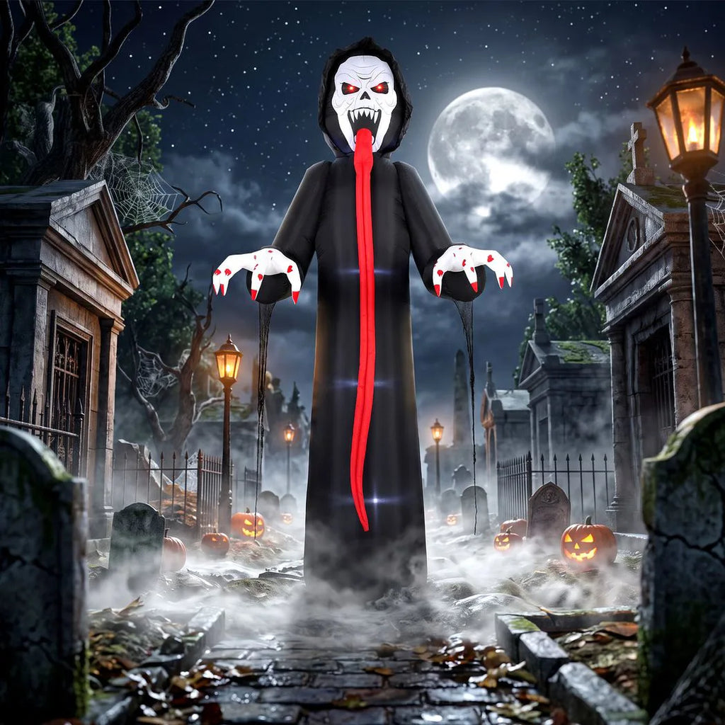 LED Inflatable Halloween Skeleton — 10ft