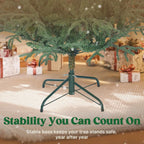 HOMCOM 5 ft Full Spruce Christmas Tree with Realistic Dense Tips, Easy Assembly - Green