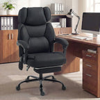 High Back Vibration Massage Office Chair Heated Reclining Computer Chair w/ Adjustable Height, Swivel Wheels, Black