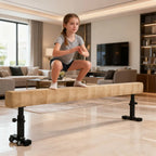 7.5ft Adjustable Balance Beam, Gymnastics Beam with Wheels, Gymnastics Equipment for 6 Years Old Training