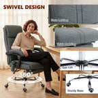 Vinsetto High Back Vibration Massage Office Chair with Footrest, Heated, Grey