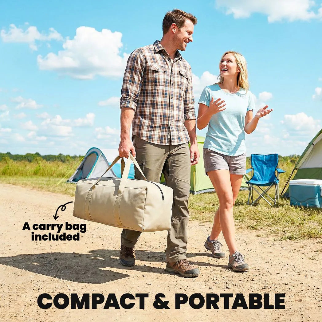 Outsunny Inflatable Camping Tent with Rainfly, 2-3 Man Air Tent 3000mm Waterproof Blow Up Tents, Beige