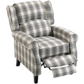 160° Reclining Armchair, with Footrest - Grey and White