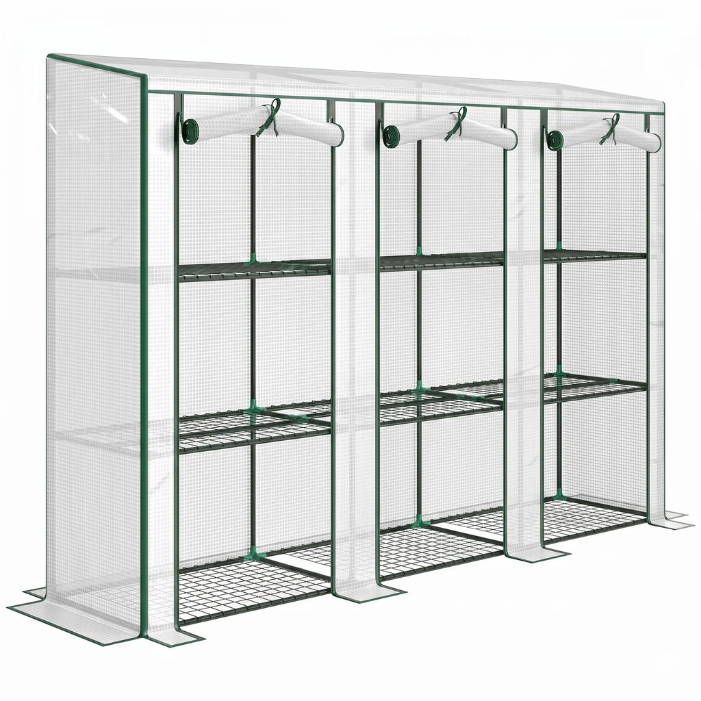 Outsunny 46 x 215cm Nine-Shelf Greenhouse