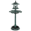 Outsunny 3-in-1 Garden Bird Bath, Freestanding Birdbath with Large Water Basin, Underneath Flower Planter, F50 x 113 cm, Green