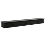 Shelf Wall-Mounted Storage Shelf Shelving Unit MDF 93 x 15 x 10 cm Entryway Kitchen Living Room, Black