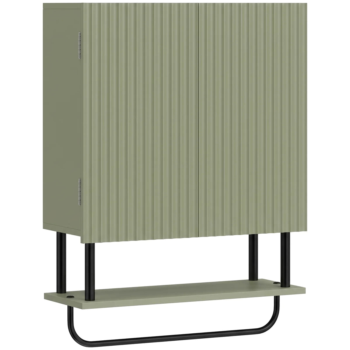 Bathroom Wall Cabinet Modern Space Saver Wall Mounted Cabinet Doors Storage Green