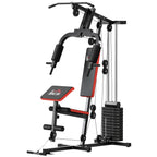 Multigym Station, with 66KG Weight Stack, for Strength Training, Black