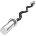 SPORTNOW 4ft Olympic EZ Curl Bar, Barbell Bar for 2" Weight Plates with Non-Slip Hand Grip 120cm