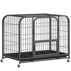 PawHut Heavy Duty Dog Crate,93 x 58 x 76 cm, Large Dog Cage for Small to Medium Breeds