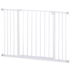 Pressure Fit Dog Gate Pet Barrier for stairs doorway, 76-107cm Width White