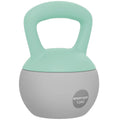 SPORTNOW 12KG Soft Kettlebell, Kettlebell with Non-Slip Handle for Home Gym, Weight Lifting, Strength Training, Green/Grey