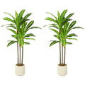 90cm Lifelike Fake Tree, Artificial Dracaena Tree with Bendable Trunks, Green