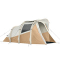 Outsunny Inflatable Camping Tent with Air Pump, Easy Setup 2-3 Person Blow Up Tent, Khaki