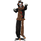 Talking Halloween Circus Clown with Light-Up Eyes — 67in