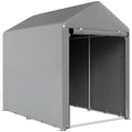 Outsunny 179 x 120cm Temporary Garden Shed, with Accessories - Light Grey