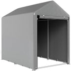 Outsunny 179 x 120cm Temporary Garden Shed, with Accessories - Light Grey