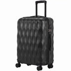 2-Piece Luggage Set, ABS Hard Shell Carry On Suitcase Set with TSA Lock, Spinner Wheels, 12/20 inch, Black