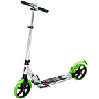 Folding Kick Scooter, Adjustable Ride On Scooter with 200mm Big Wheels and Double Shock Absorption, Urban Scooter for 14 Teens Adult, Green