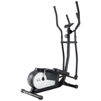 Elliptical Cross Trainer with Adjustable Resistance, LCD Monitor, Wheels