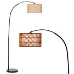 Floor Lamp for Living Room, Standing Lamp with Foot Switch, Black